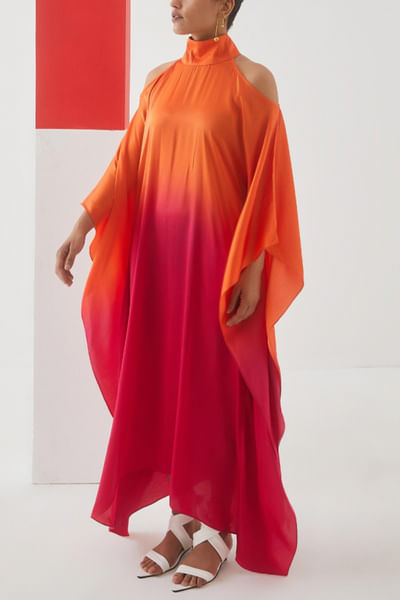 Orange and pink ombre kaftan