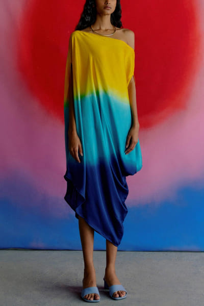 Leheriya draped dress