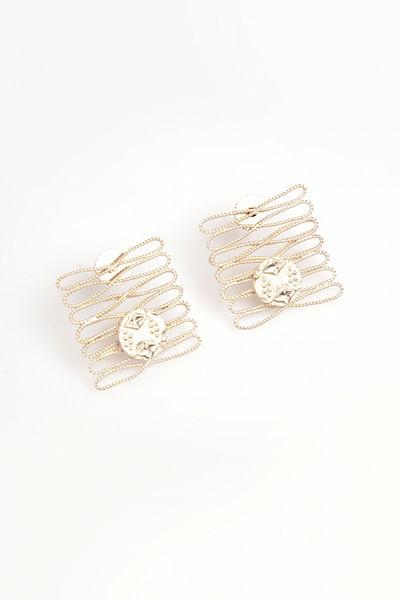 Silver embellished earrings