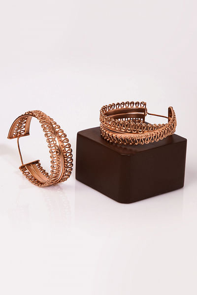 Gold-plated copper hoops