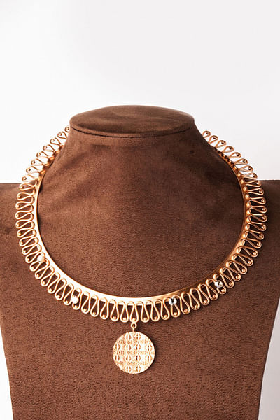 Gold finish handmade necklace