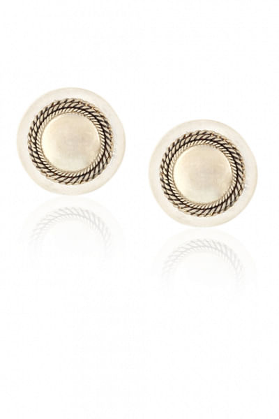 Silver round studs