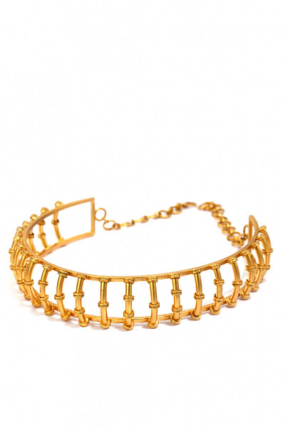 Gold plated choker necklace