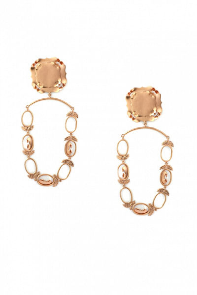 Gold plated copper earrings