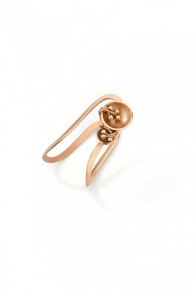 Gold plated copper ring