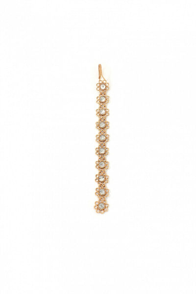 Gold plated floral maang tikka