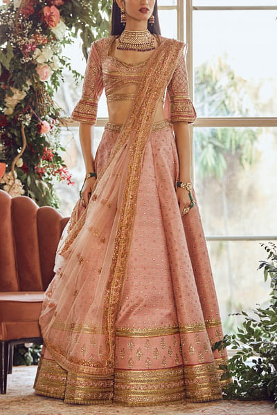 Blush pink lehenga set