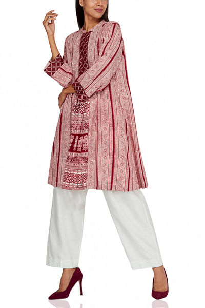 Multicoloured bagh printed tunic