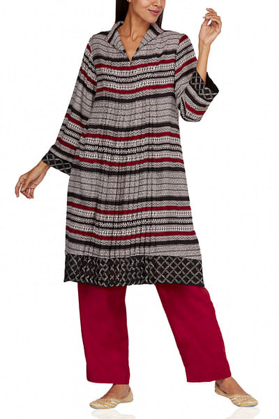 Multicoloured bagh printed tunic