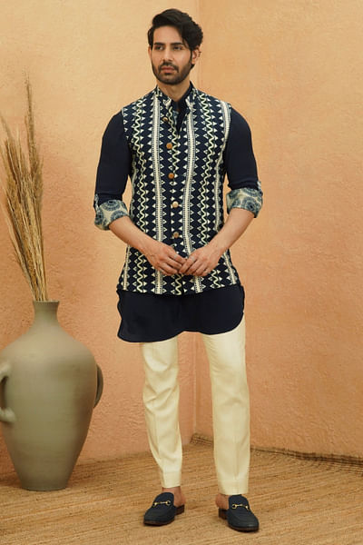 Midnight blue kurta