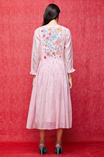 Swati Vijaivargie Pink kantha embroidered kurta SWATJUN26D148228