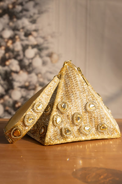 Gold prism embellished potli