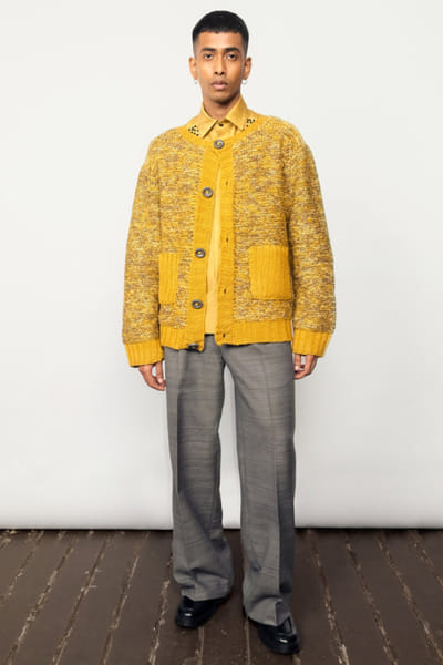 Taarini Anand Yellow hand-knit cardigan TAARJUL26D150699