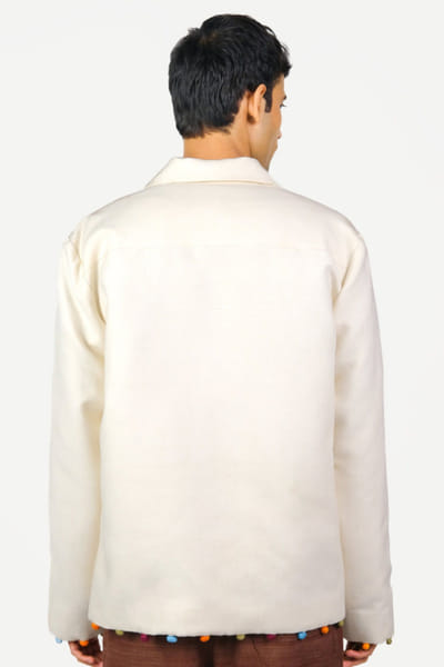 Taarini Anand Off white silk jacket TAARJUL26D150718
