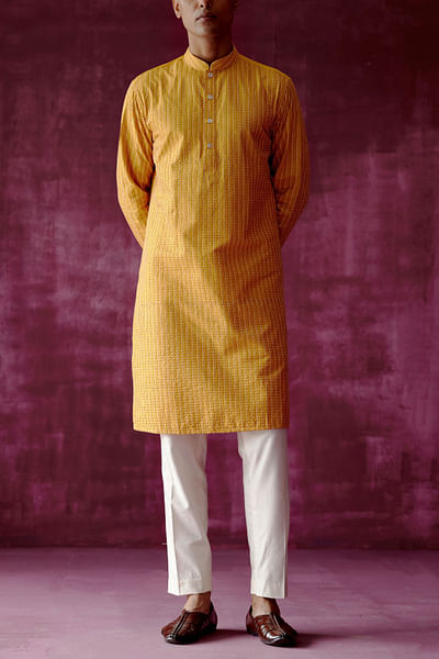 Ochre yellow kurta