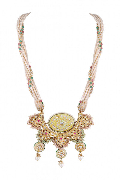 Kundan and meenakari necklace