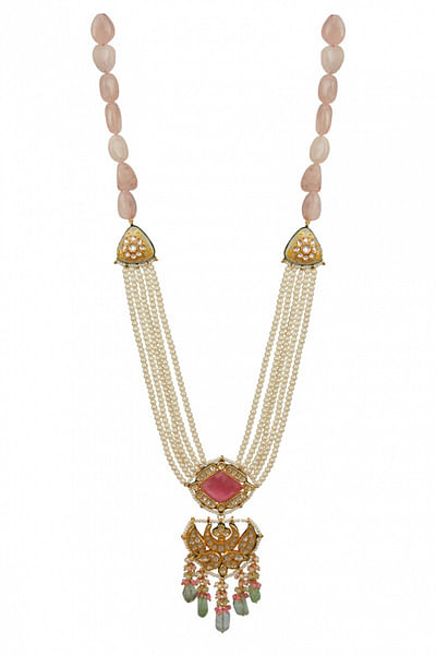 Pearl and kundan necklace