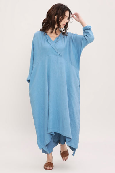 Blue cotton pants