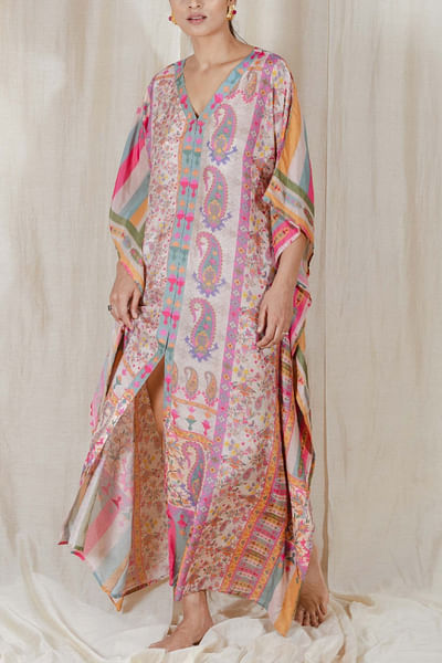 Pastel printed kaftan