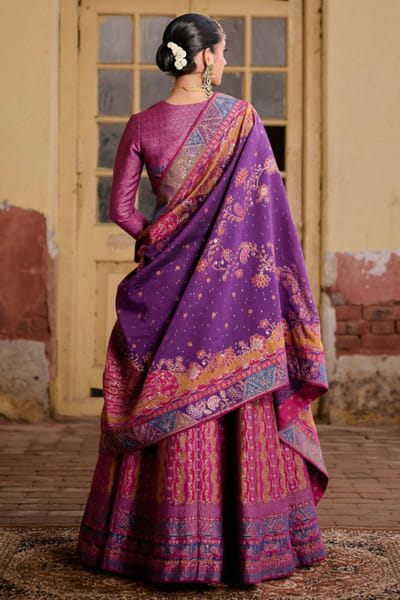 Safaa Multicoloured floral embroidered lehenga set SAFFEB26D138935