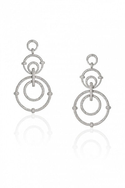 Circular chandelier earrings