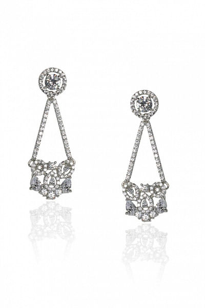 White diamond earrings