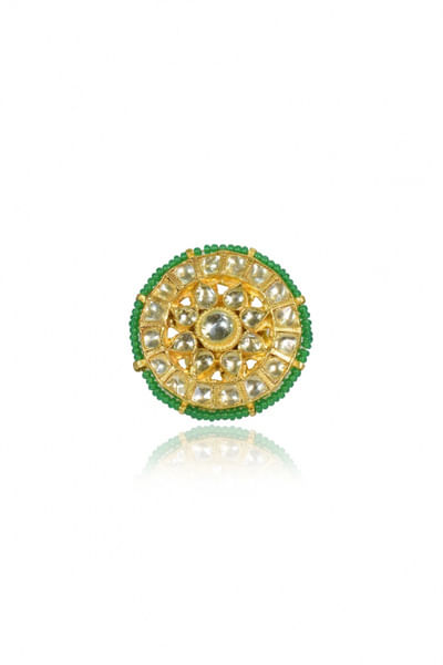 Pachi kundan studded ring