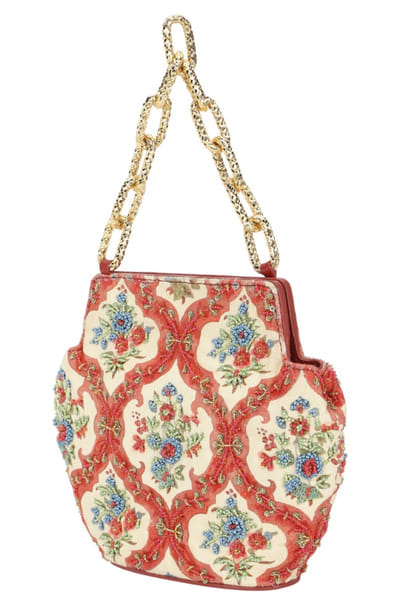 The Leather Garden Multicolour floral embroidered potli handbag THENOV25D138712