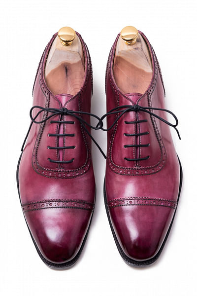 Ruby red oxfords