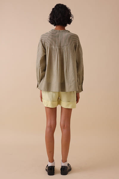 SWGT Green cotton check shirt SWGTAPR26D143267