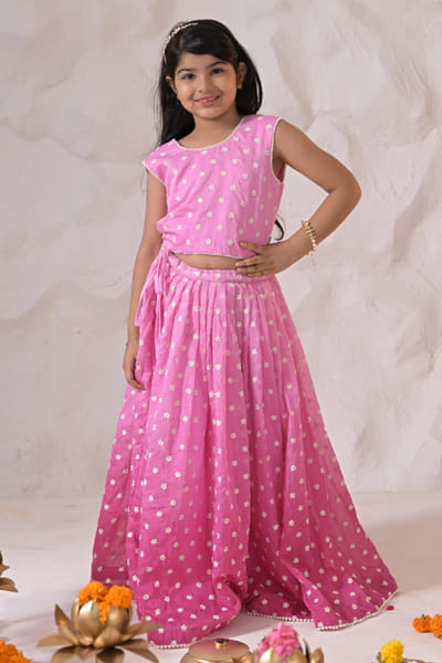 Purple ombre lehenga set