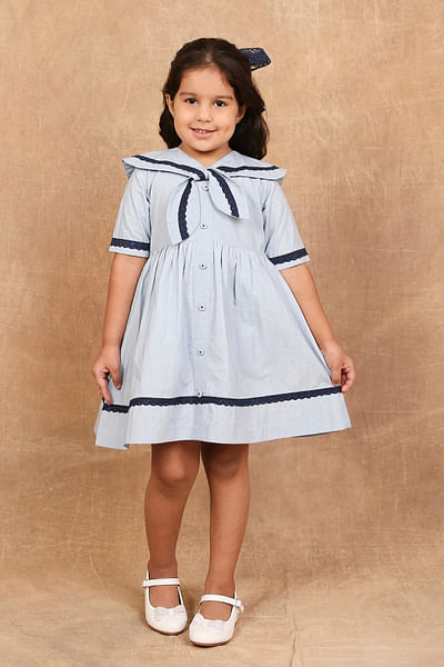 Ice blue sailor dress