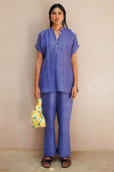 Dark lavender drawstring trousers