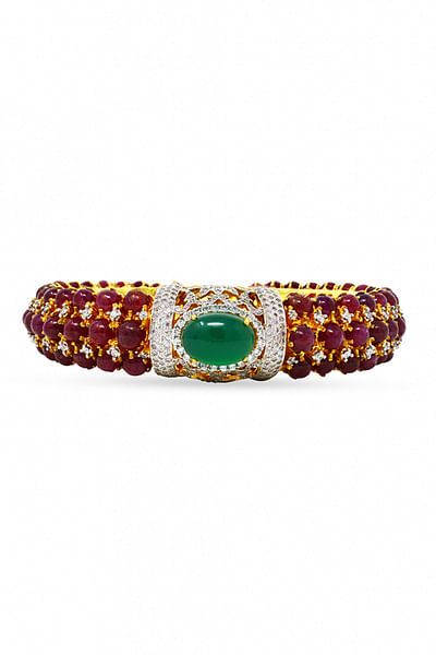 Rubies and emerald bracelet