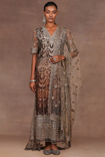 Brown ombre tunic set