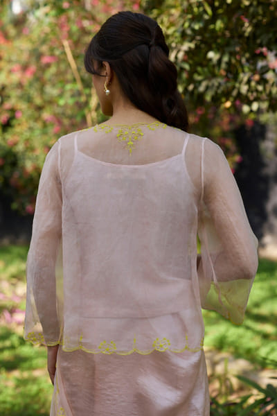Surmaye Pink embroidered blouse SURMJUN26D146201