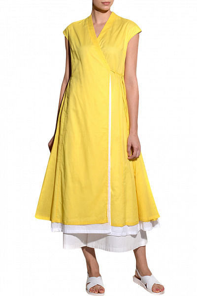 Yellow reversible kurta dress