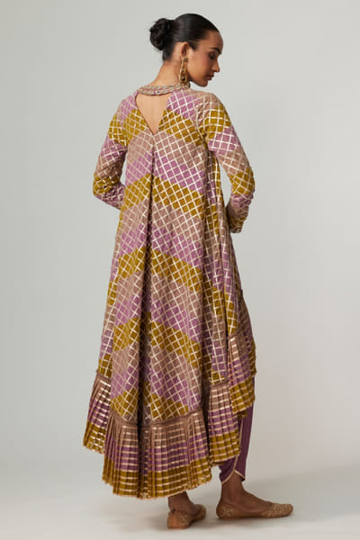 Vvani by Vani Vats Multicolour gota sequin dhoti and kurta set VVAMAY25D225976