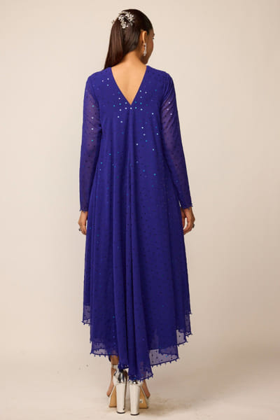 Vvani by Vani Vats Cocktail blue embellished kurta dhoti set VVANJUN26D147941