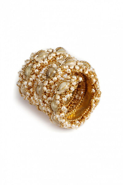 Pearl and bead embellished bracelet