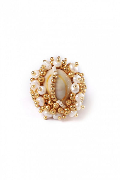 Sea shell embellished ring