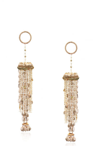 Pearl and shell embellished kaleeras