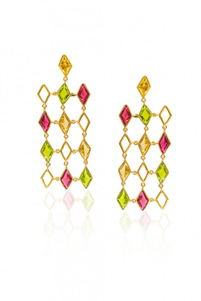Multicoloured dangler earrings