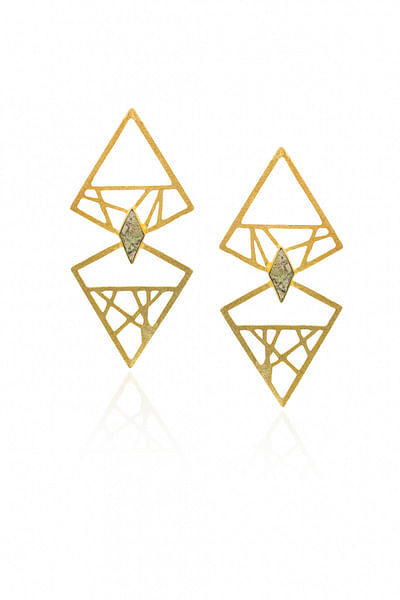 Gold spiky earrings