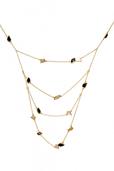 Gold plated layered chain