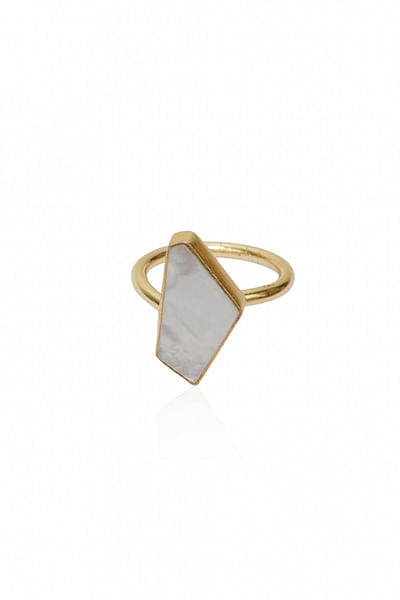 White mother of pearl ring