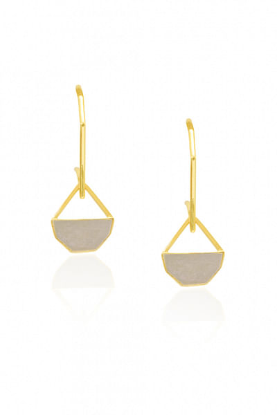 Gold mother of pearl earrings