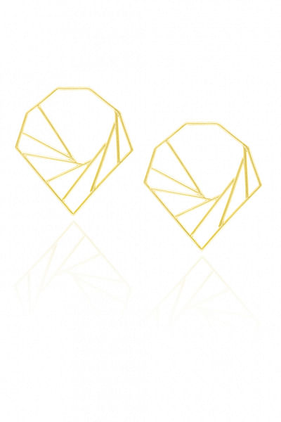 Gold geomtric earrings
