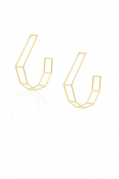 Gold abstract hoops