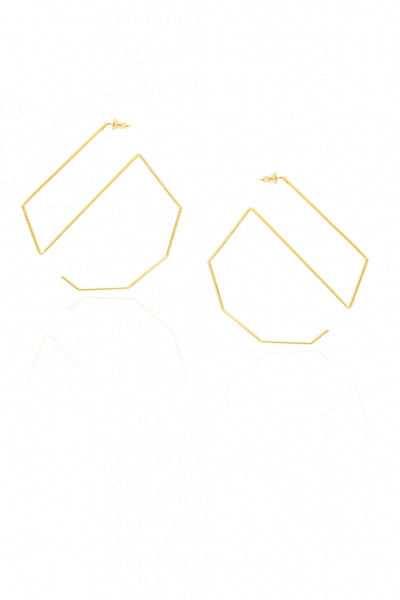 Gold statement hoops